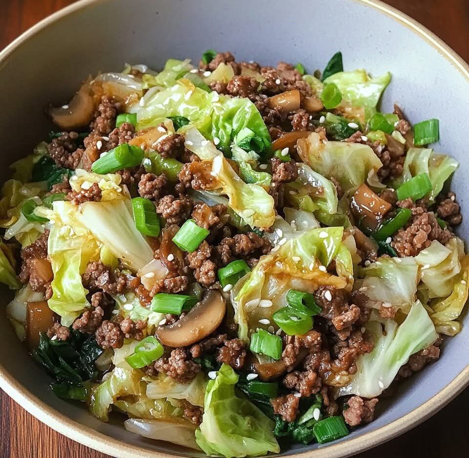 Savory Low-Carb Cabbage and Beef Stir Fry
