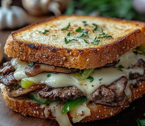 Steak and Cheese Garlic Toast