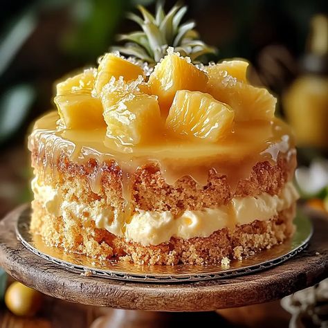 Pineapple and Strawberry Cake