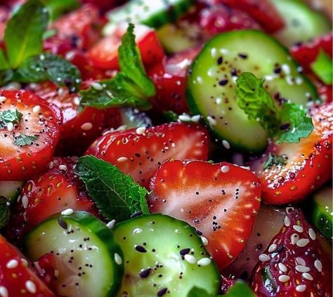 Strawberry Cucumber Salad