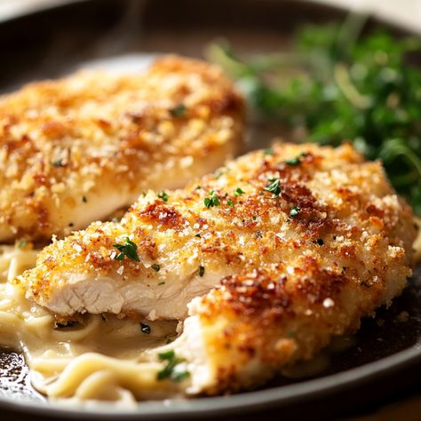 Cheesy Parm Crusted Chicken