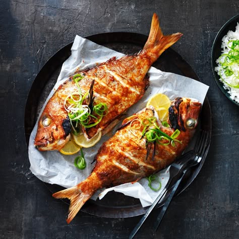 grilled fish with soy sauce